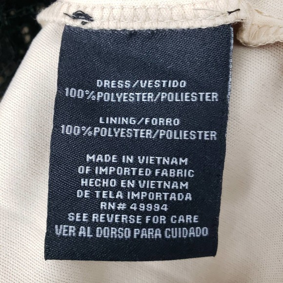 3/$25 R&M Richards Lace Cocktail Dress 6 Sheath Tiered Layered Square Neck Black - Picture 10 of 10